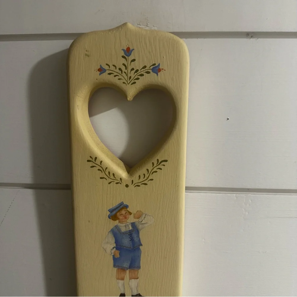 Vintage Handmade Primitive Wooden Wall Plaque English Country Farmhouse
